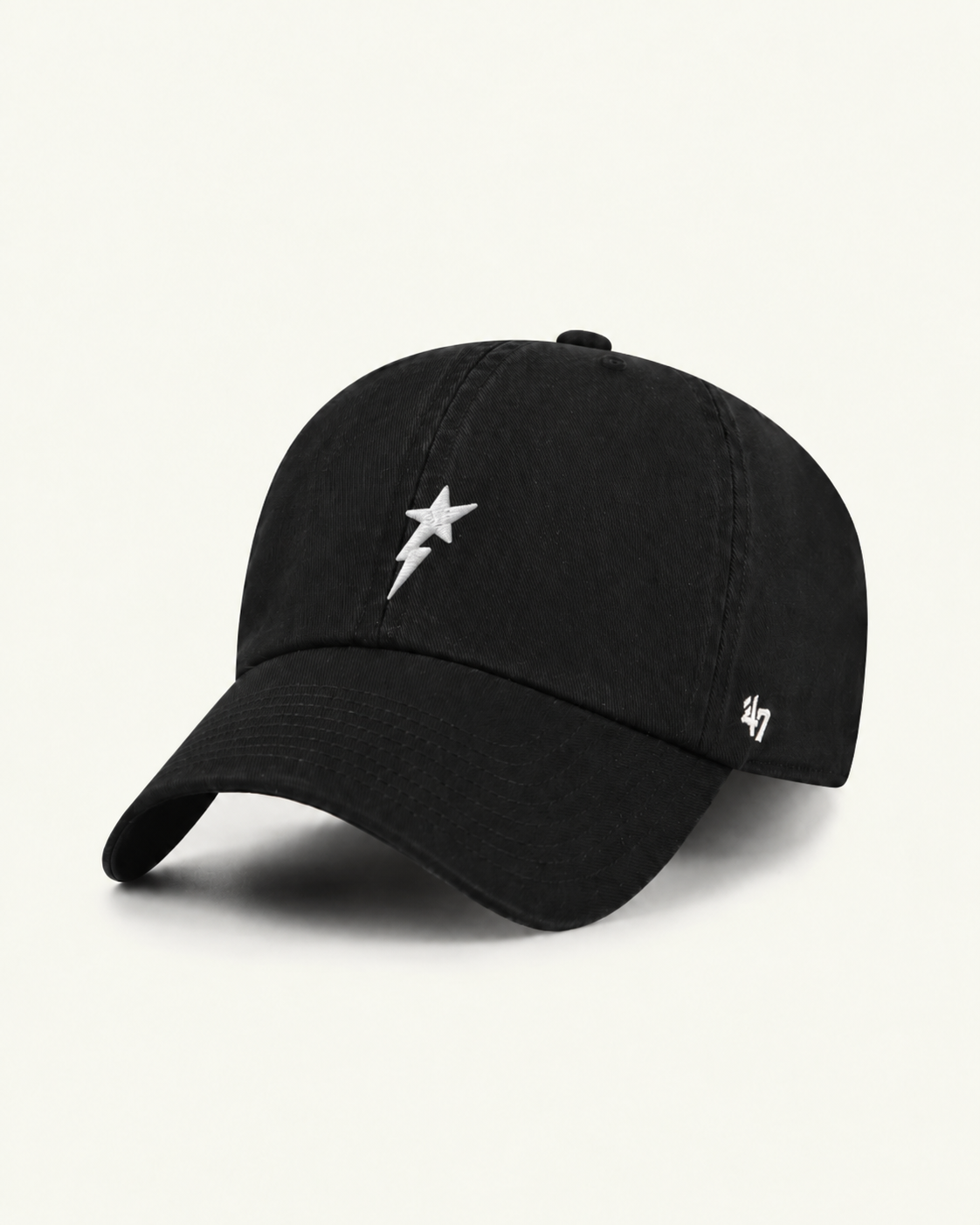 Titan Starmark Hat 01 black cap with white embroidered star, photo 1